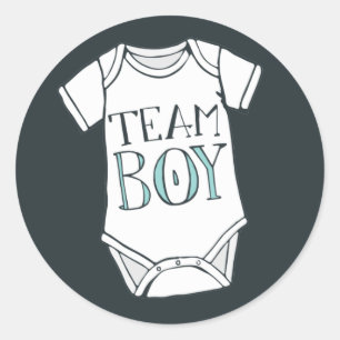 Cute Team Boy Gender Reveal Sticker
