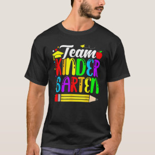 Cute Team Kindergarten Pencil Back To School Teach T-Shirt