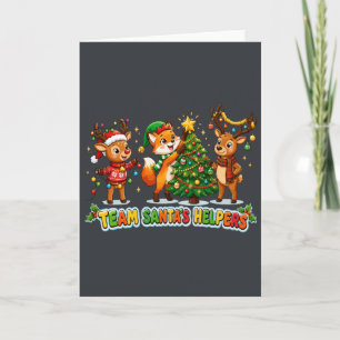 Cute Team Santa's Helpers Christmas Card