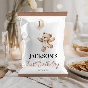Cute Teddy Balloon Beary Birthday Chip Bag Wrapper