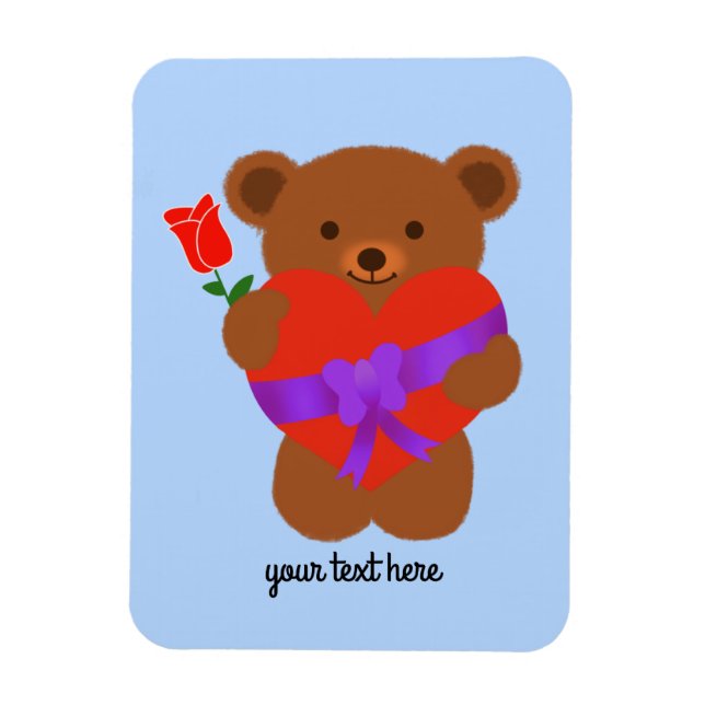 Cute Teddy Bear #1 Magnet (Vertical)