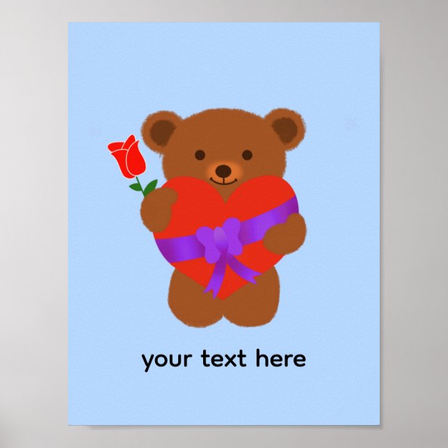 Cute Teddy Bear #1 Poster (Front)
