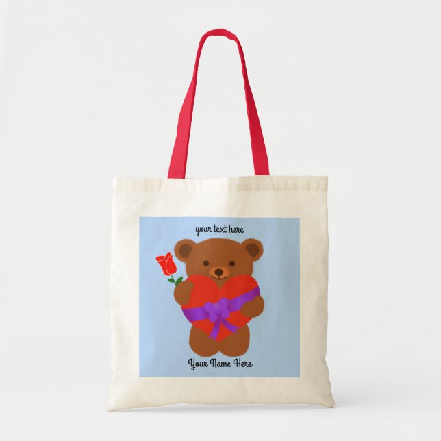 Cute Teddy Bear #1 Tote Bag (Front)