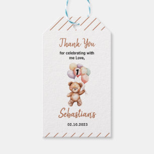 Cute Teddy Bear 1st Birthday   Sweet Bear  Gift Tags