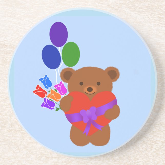 Cute Teddy Bear #3 Coaster (Front)