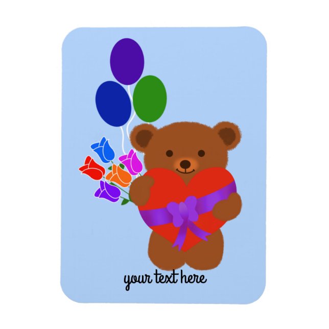 Cute Teddy Bear #3 Magnet (Vertical)