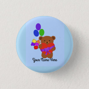 Cute Teddy Bear #4 Button