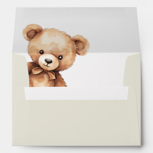 Cute Teddy Bear 5" x 7" Envelope (Back (Bottom))