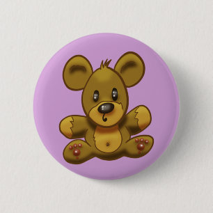 Cute Teddy Bear 6 Cm Round Badge