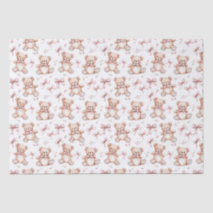 Cute Teddy Bear and Baby shower Tissue Paper