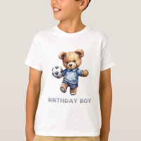 Cute Teddy Bear and Soccer Birthday Party