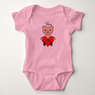 Cute Teddy Bear Baby Bodysuit