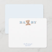 Cute Teddy Bear Baby boy Thank You card