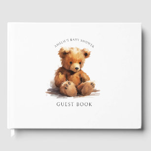 Cute Teddy Bear Baby Shower Guest Book