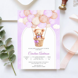 Cute Teddy Bear Baby Shower Invitation