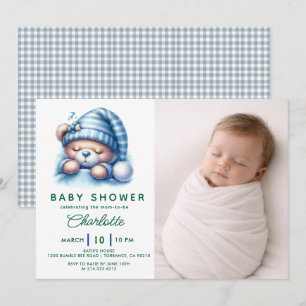 Cute Teddy Bear Baby Shower Invitation