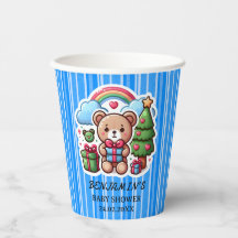 Cute Teddy Bear Baby Shower Paper Cups