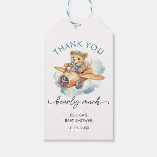 Cute Teddy Bear Baby Shower Thank You Gift Tags