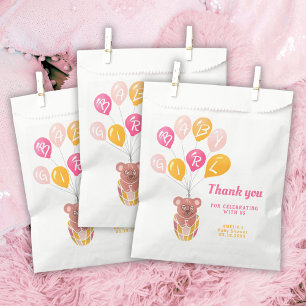 Cute Teddy Bear Balloon Baby Shower Thank you Favour Bags