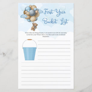 Cute teddy bear balloons Bucket List First Year