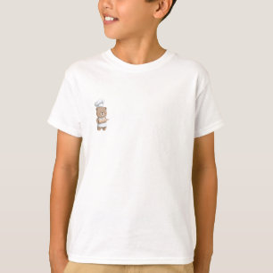 Cute Teddy Bear Chef with Rolling Pin Illustration T-Shirt