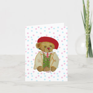 Cute Teddy Bear Christmas Greeting card