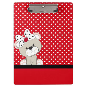 cute teddy bear clipboard