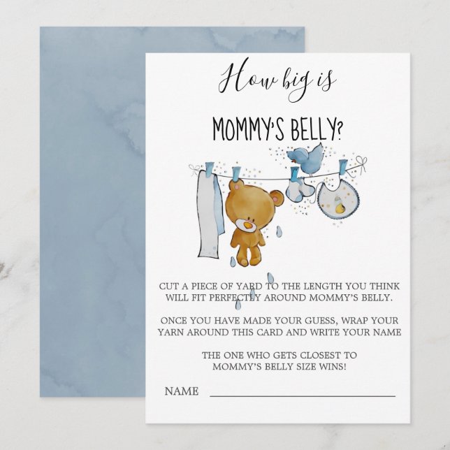 Cute Teddy Bear Clothes How Big Is Mummy’s Belly (Front/Back)