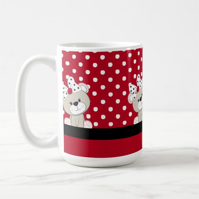 cute teddy bear coffee mug (Left)