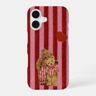 Cute Teddy Bear Couple iPhone Case 