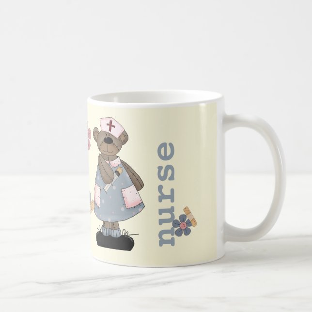Cute Teddy Bear Custom Gift Mug for Nurse (Right)