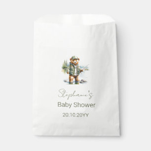 Cute Teddy Bear Fisherman Reel Excited Baby Shower Favour Bags