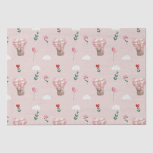 Cute teddy bear gift balloon Valentine's Day Tissue Paper