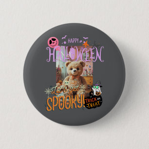 Cute teddy bear halloween design 6 cm round badge