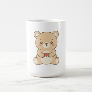 Cute Teddy Bear Heart Mug – Kawaii Bear Cup