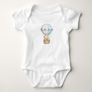 Cute Teddy Bear Hot Air Balloon Baby Bodysuit Ad