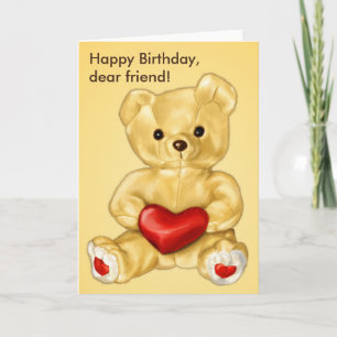 Cute Teddy Bear Hypnotist Friend Birthday Card