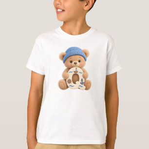 Cute Teddy Bear Initial Q Sailor Boys T-Shirt