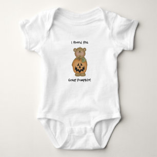 Cute Teddy Bear Jack O'Lantern - Great Pumpkin Baby Bodysuit