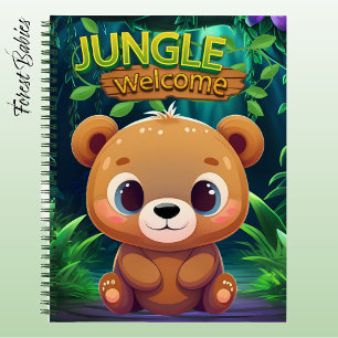 Cute Teddy Bear Jungle Welcome Animal Wildlife 🐻 Notebook