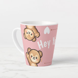 Cute Teddy Bear Latte Mug –Hey You Pink Kawaii Mug