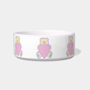 Cute Teddy Bear Love Heart Bowl