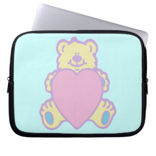 Cute Teddy Bear Love Heart Laptop Sleeve
