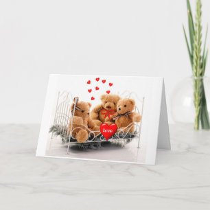 Cute Teddy Bear "Love You" Valentine's Day Card