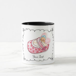 Cute Teddy Bear Monogram Name Mug