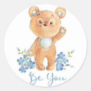 Cute Teddy Bear motivation sticker Be you