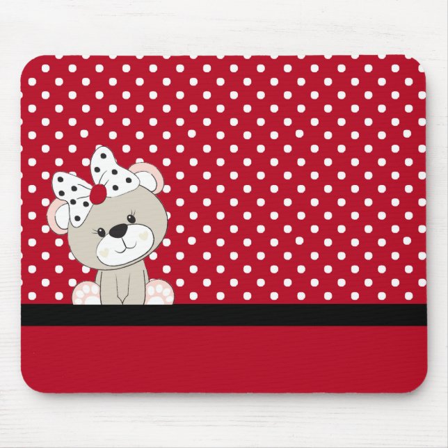 cute teddy bear mouse mat (Front)