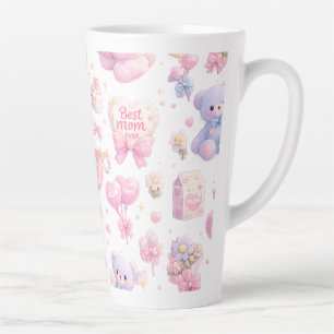 Cute Teddy Bear Mum Clipart Bundle Latte Mug