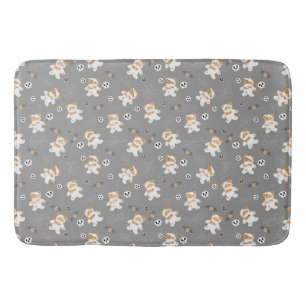 Cute Teddy Bear Mummies and Skulls  Bath Mat
