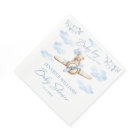 Cute Teddy Bear on Aeroplane Baby Boy Shower Paper